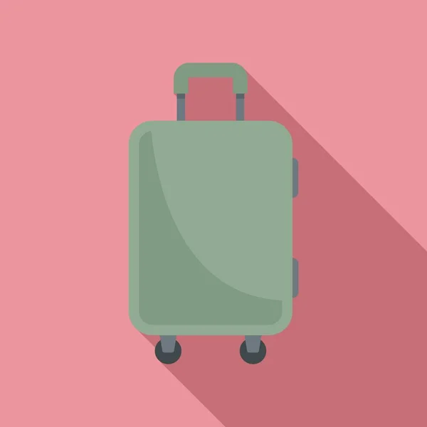 Icono de bolsa de viaje para inmigrantes, estilo plano — Vector de stock