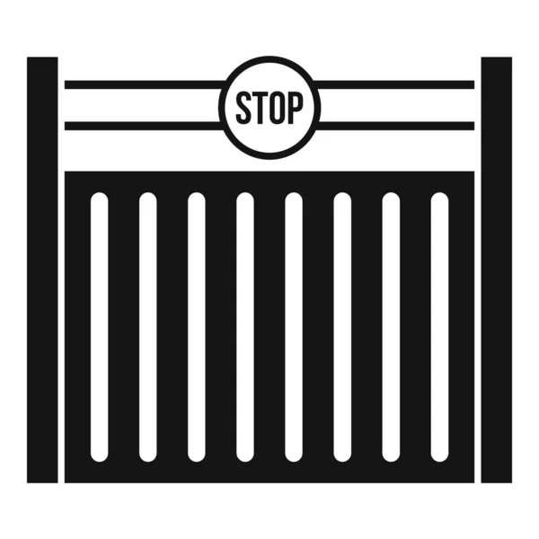 Ícone de portão de fronteira, estilo simples —  Vetores de Stock