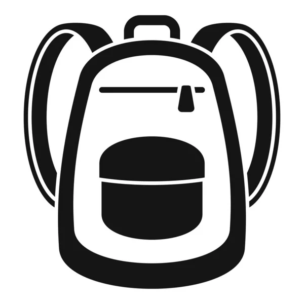 Icono de mochila inmigrante, estilo simple — Vector de stock