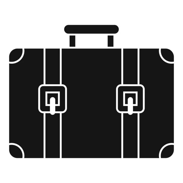 Immigrants suitcase icon, simple style — Stock Vector