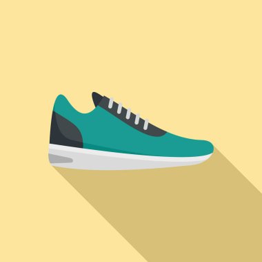 Spor ayakkabı simgesi, düz stil