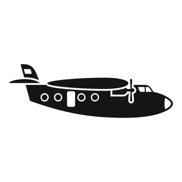 Parachuting airplane icon, simple style — Stock Vector