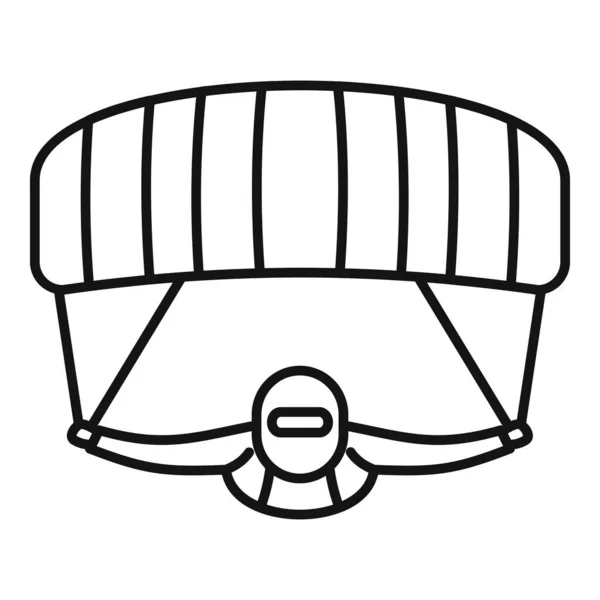 Значок парашютиста, стиль наброска — стоковый вектор