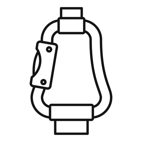 Paracaidismo icono de carabina, estilo de esquema — Archivo Imágenes Vectoriales