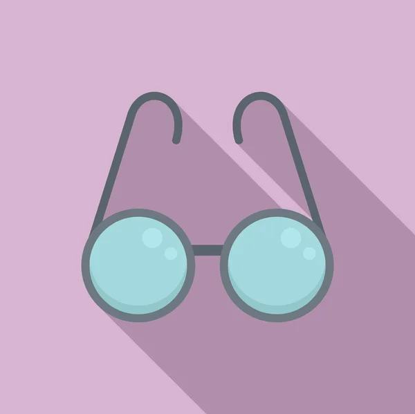 Senior glasögon ikon, platt stil — Stock vektor