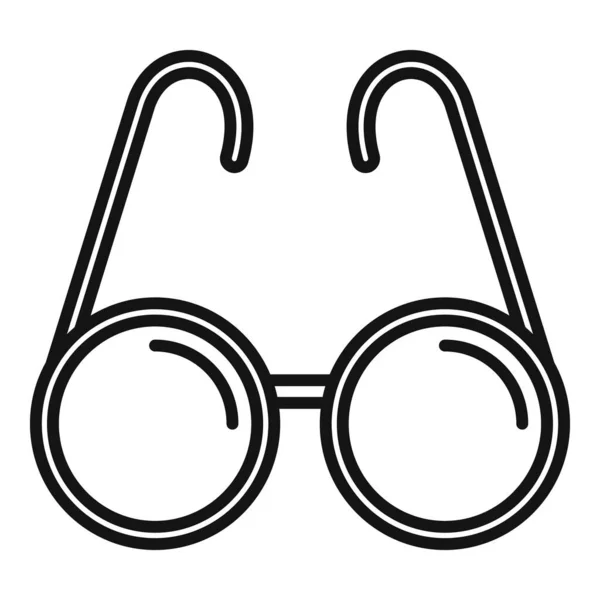 Ikona okularów seniorów, styl konturu — Wektor stockowy