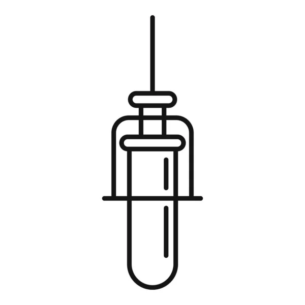 Hormone Reagenzglas Symbol, Umriss Stil — Stockvektor