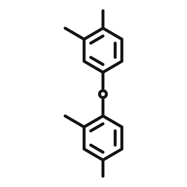 Icono de estructura de hormonas, estilo de contorno — Vector de stock