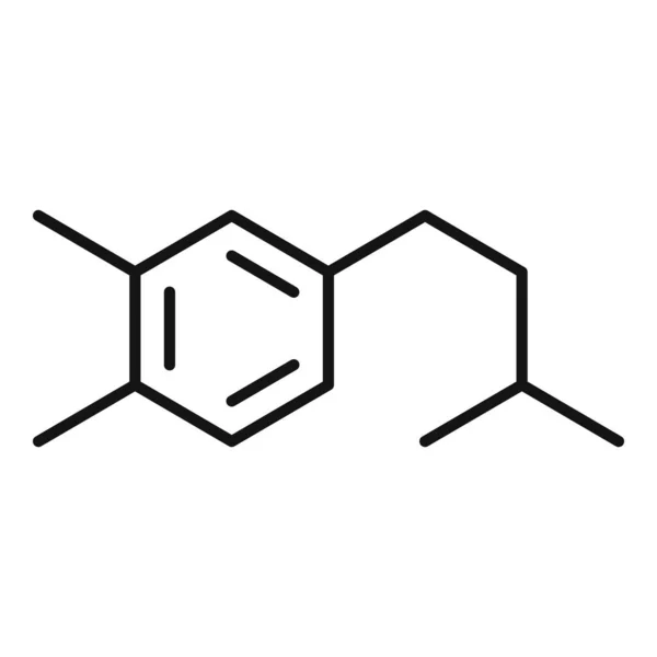 Icono de molécula química de hormonas, estilo de contorno — Vector de stock