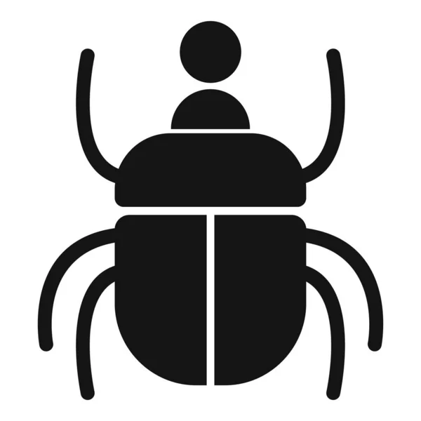 Scarabée icône bug scarabée, style simple — Image vectorielle