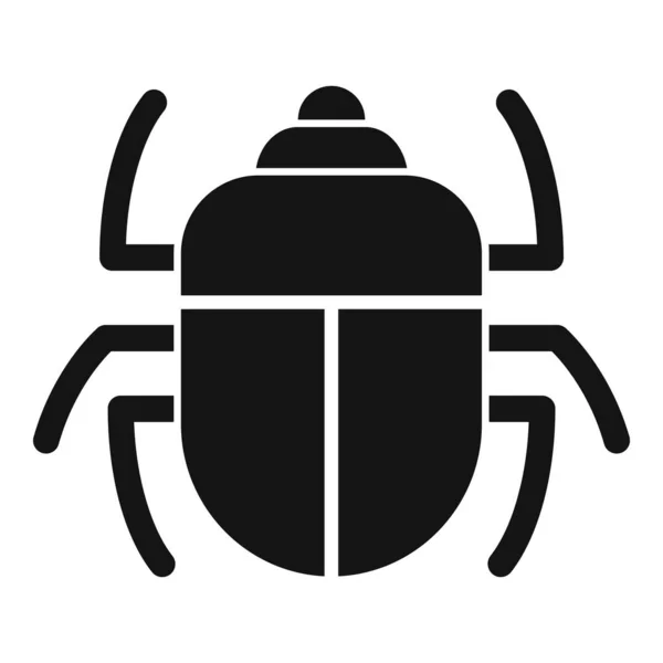 Sacred scarab beetle icon, simple style — Stock Vector