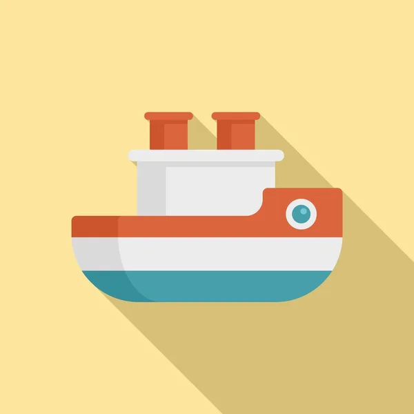 Gemi banyo oyuncağı simgesi, düz stil — Stok Vektör