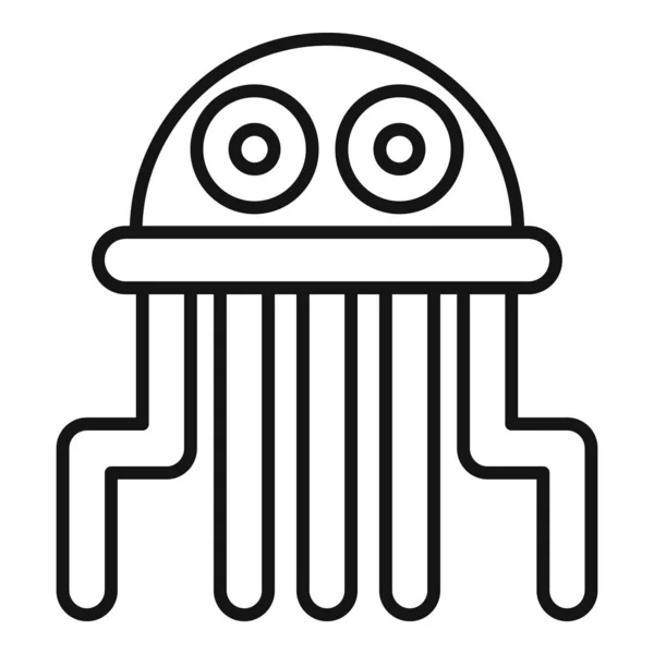 Icono de juguete medusa, estilo de contorno — Vector de stock