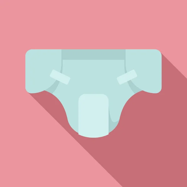 Object diaper icon, flat style — Stock Vector