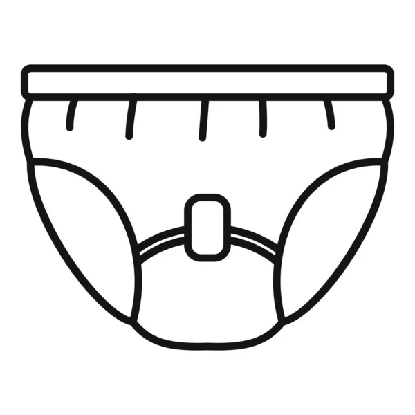 Icona del pannolino del letto, stile contorno — Vettoriale Stock