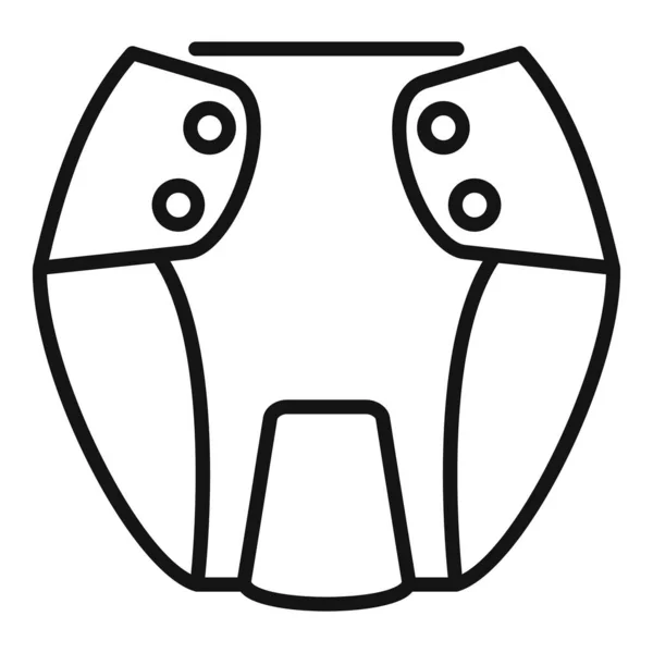Значок подгузника нижнего белья, стиль контура — стоковый вектор