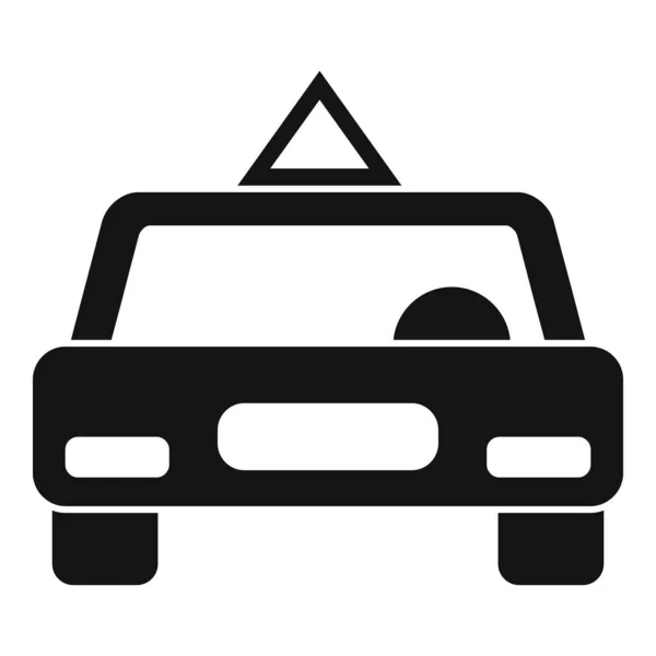 Driving school car icon, simple style — Stock Vector