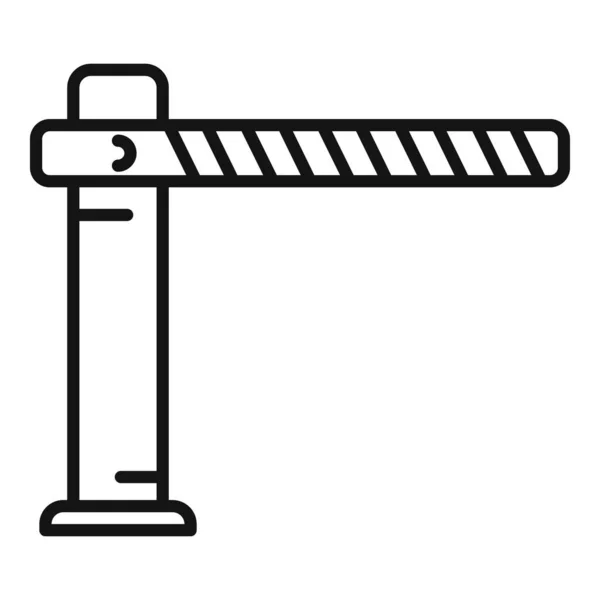 Ikona parkovací bariéry, obrys — Stockový vektor