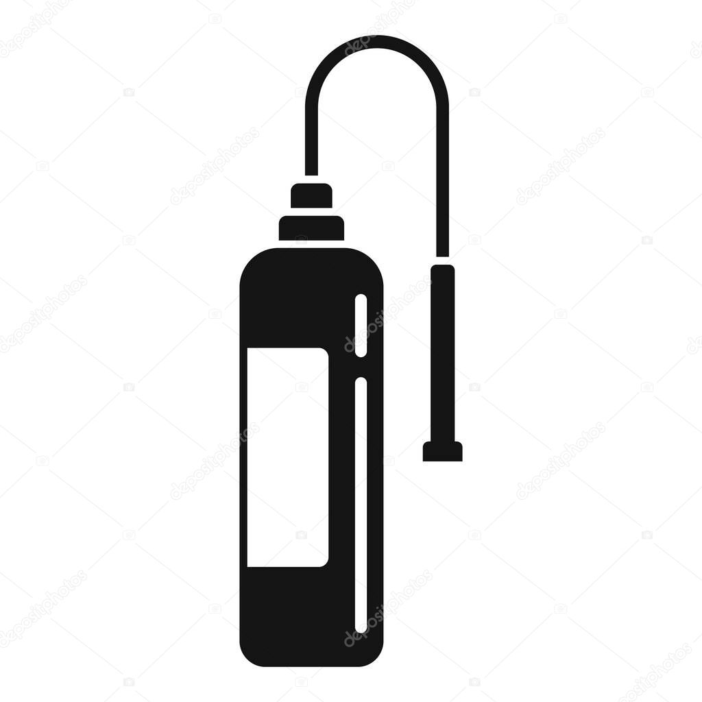 Fertilizer oxygen bottle icon, simple style