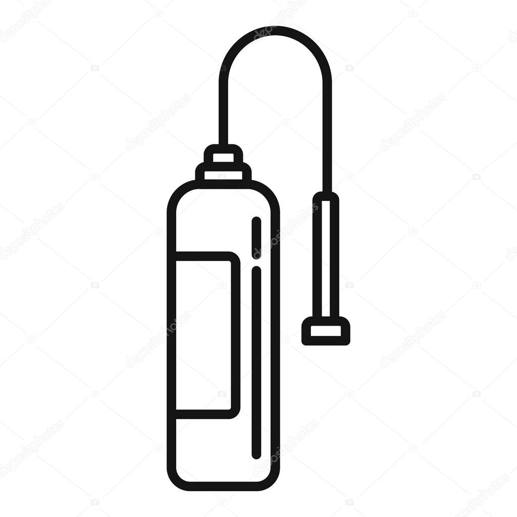 Fertilizer oxygen bottle icon, outline style