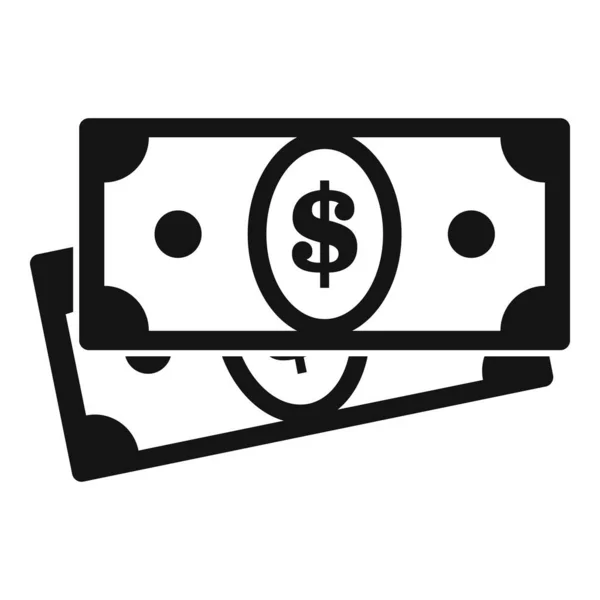 Bank teller cash icon, simple style — Stock Vector