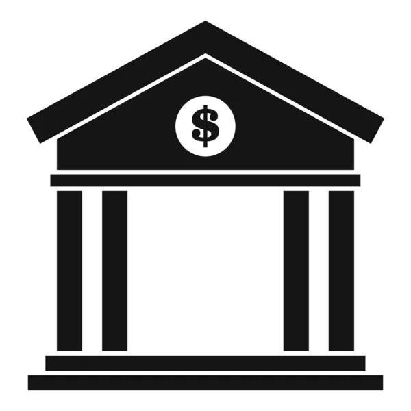 Icono del banco, estilo simple — Vector de stock