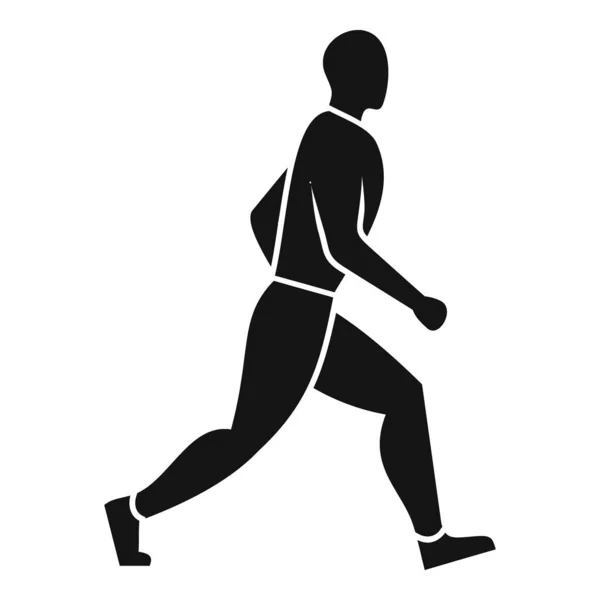 Running man icoon, eenvoudige stijl — Stockvector
