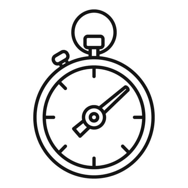 Icône de chronomètre en cours d'exécution, style contour — Image vectorielle