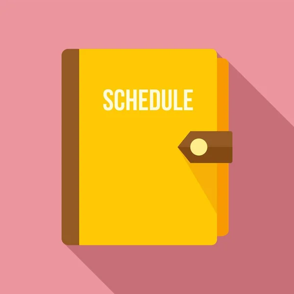 Syllabus schedule notebook icon, flat style — Stock Vector