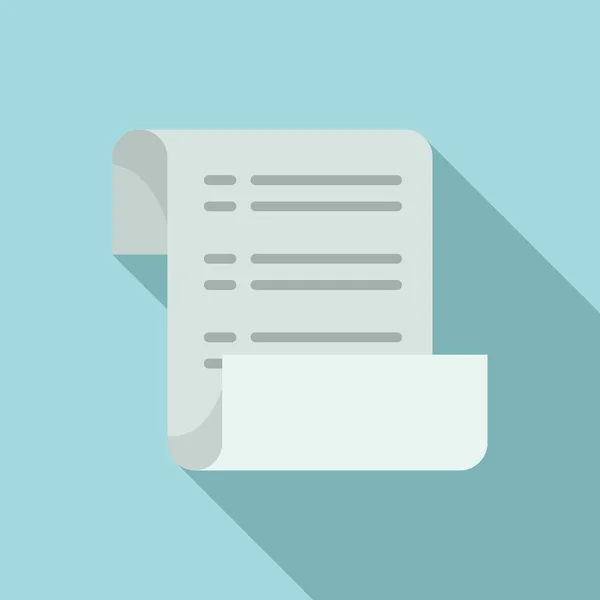 Syllabus test papier icoon, platte stijl — Stockvector