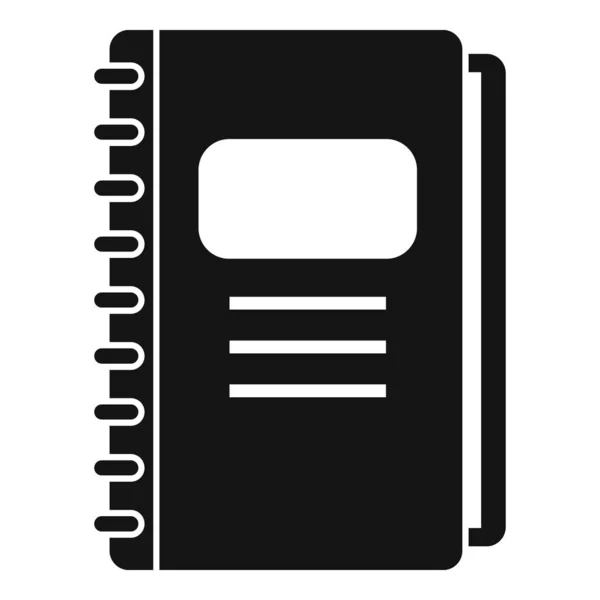 Programma icona del quaderno giornaliero, stile semplice — Vettoriale Stock
