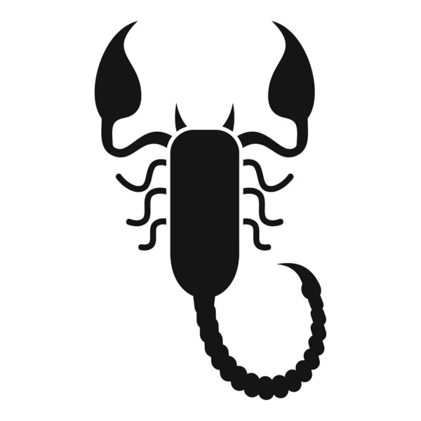 Scorpio εικονίδιο επίθεση, απλό στυλ — Διανυσματικό Αρχείο
