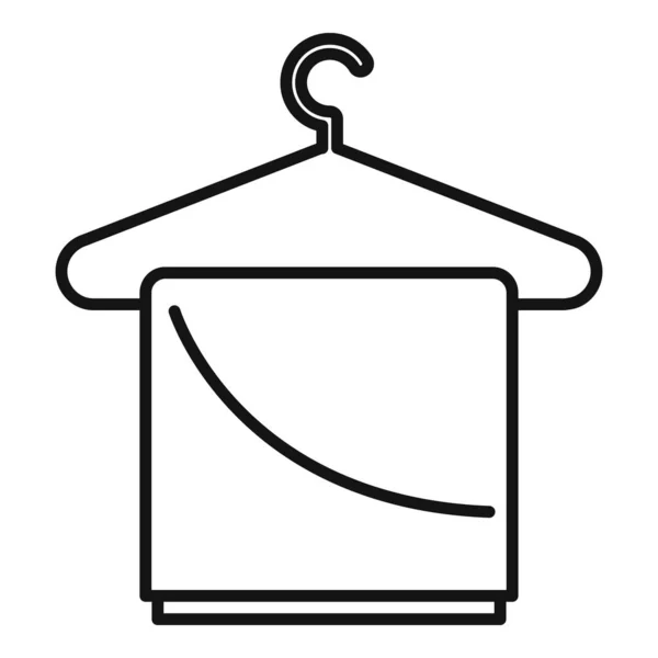 Cintre à vêtements de séchoir icône, style contour — Image vectorielle