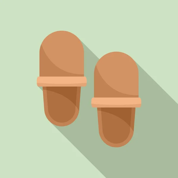 Ícone de chinelos de aposentadoria, estilo plano — Vetor de Stock