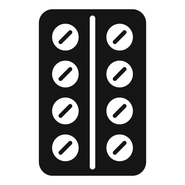 Blister pills icon, simple style — Stock Vector