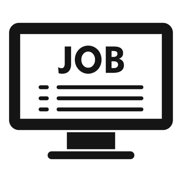 Suche Job Online-Symbol, einfacher Stil — Stockvektor