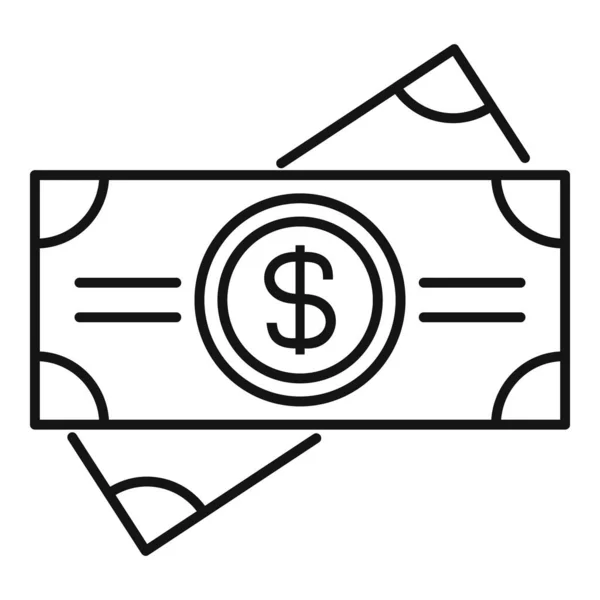 Νέο εικονίδιο μετρητών χρημάτων, στυλ περίγραμμα — Διανυσματικό Αρχείο