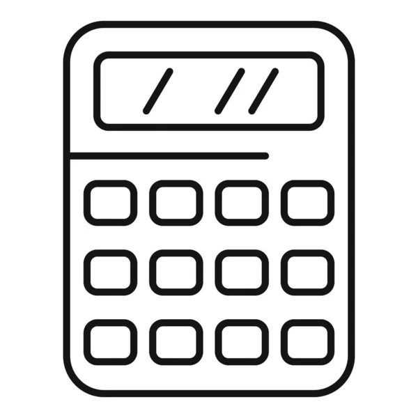 Ícone calculadora fiscal, estilo esboço — Vetor de Stock