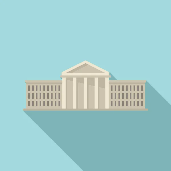 Ікона міського парламенту, плоский стиль — стоковий вектор