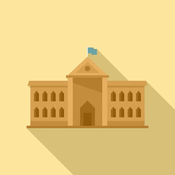 Icône de propriété du Parlement, style plat — Image vectorielle