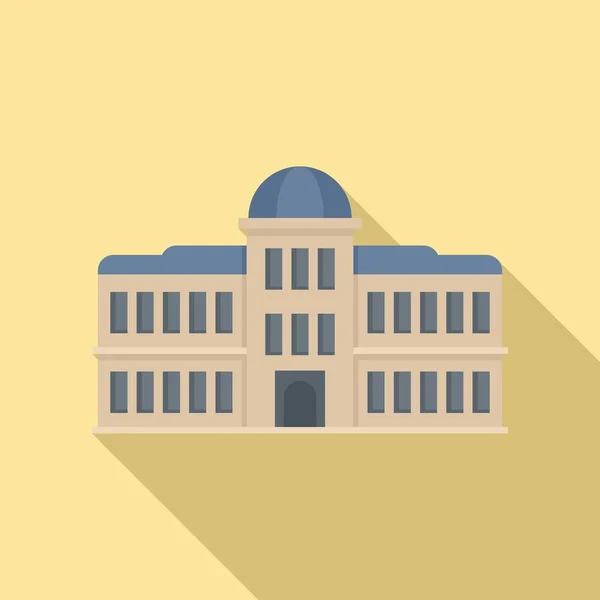 Icona di architettura del Parlamento, stile piatto — Vettoriale Stock
