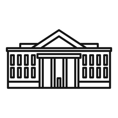 Parliament landmark icon, outline style clipart