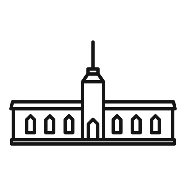 Ícone do salão do Parlamento, estilo esboço —  Vetores de Stock