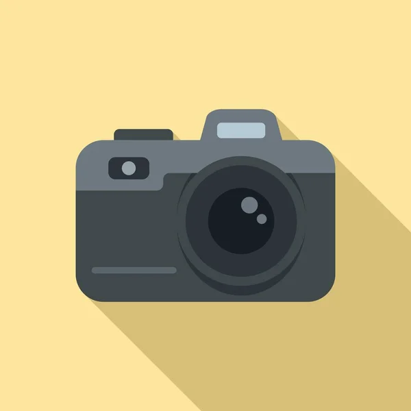 Ícone de câmera de vídeo, estilo plano — Vetor de Stock