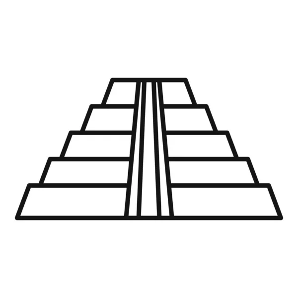 Maya piramit simgesi, özet biçimi — Stok Vektör