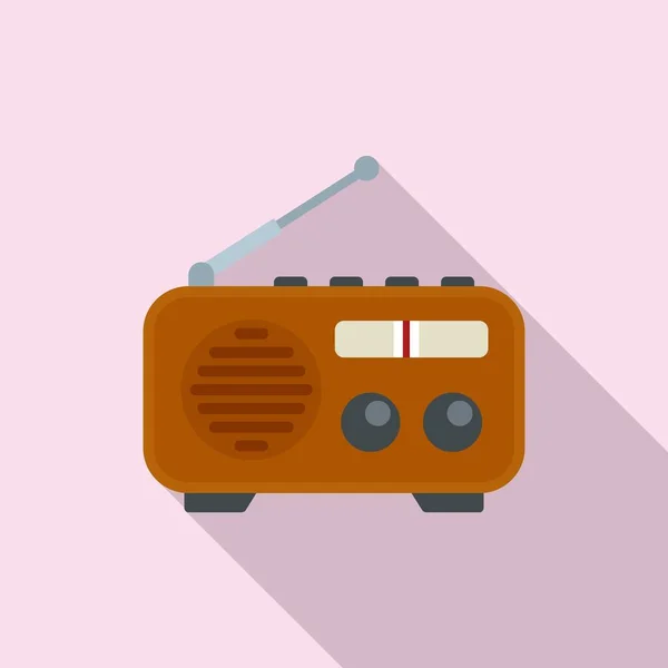 Nursing radio icon, flat style — Stock Vector