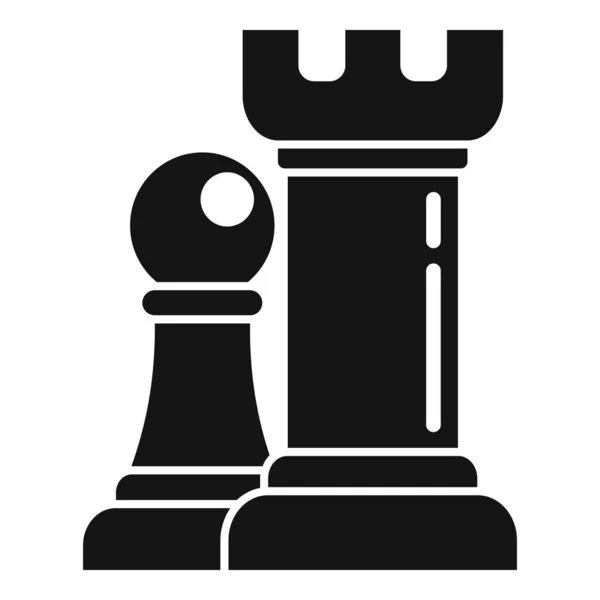 Schackspelsikon, enkel stil — Stock vektor