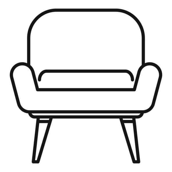 Nursing armchair icon, outline style — Stock Vector