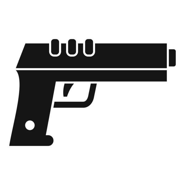 Security service pistol icon, simple style — Stock Vector