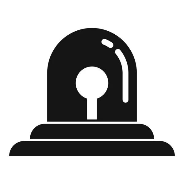 Beveiliging dienst flasher icoon, eenvoudige stijl — Stockvector